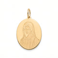 18K Yellow Gold St. Mary Icon Pendant