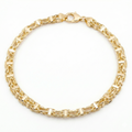 Men 18K Yellow Gold Chain Bracelet