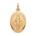 18K Yellow Gold St. Mary Icon Pendant