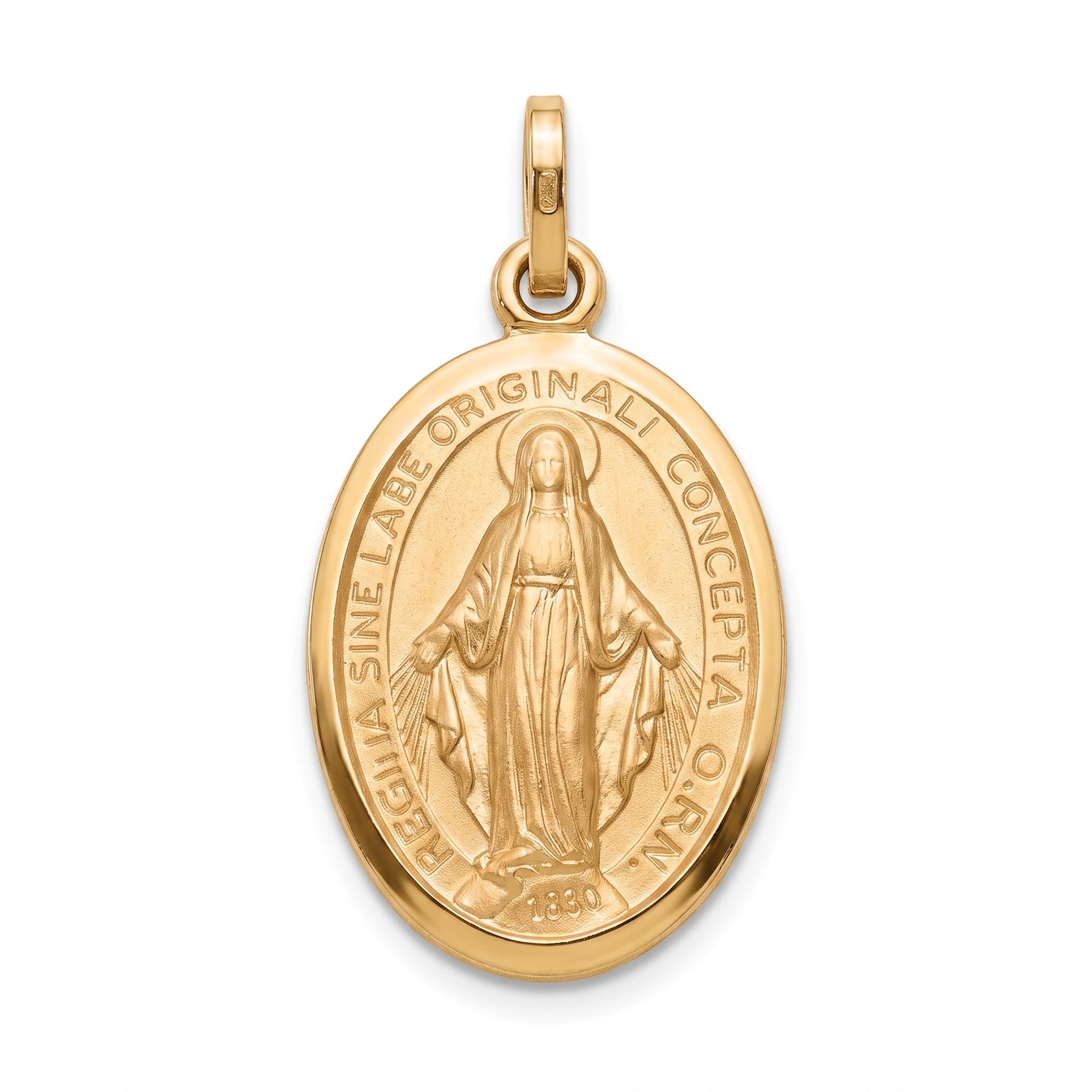 18K Yellow Gold St. Mary Icon Pendant