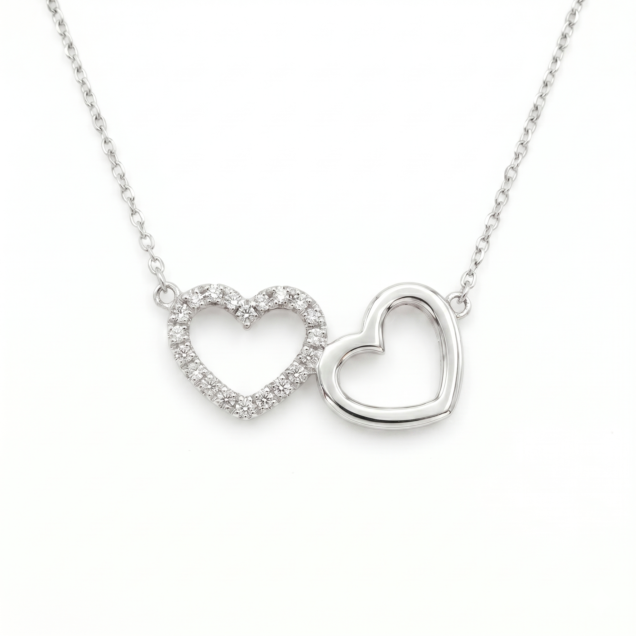Diamond White Gold Heart Necklace