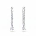 Diamond White Gold Hoop Earrings