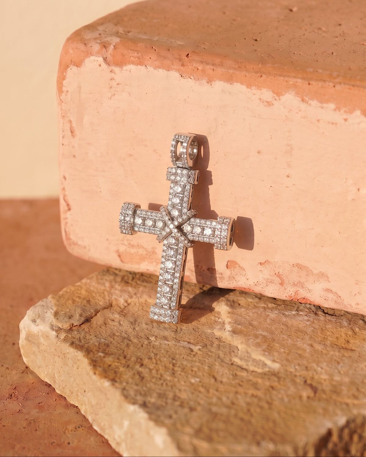 Diamond White Gold Cross Pendant