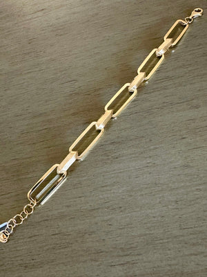 18K Gold Link Chain Bracelet