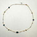 18K Yellow Gold London Blue Topaz Chain Necklace