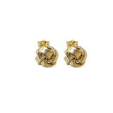 18k Gold Earrings Stud Push Back Screw