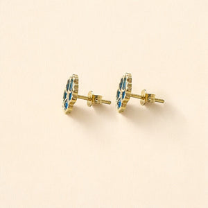 18k Gold Earrings Stud Push Back Screw