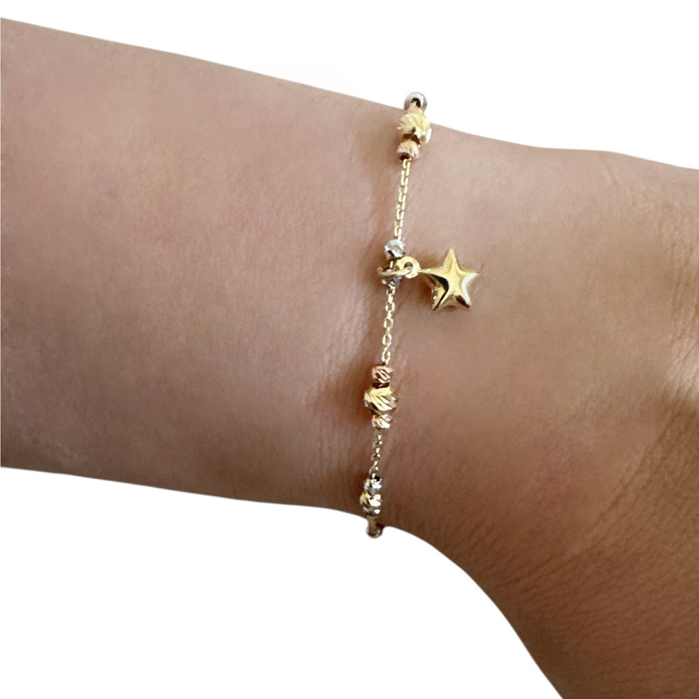 18K Gold Multicolor Chain Bracelet