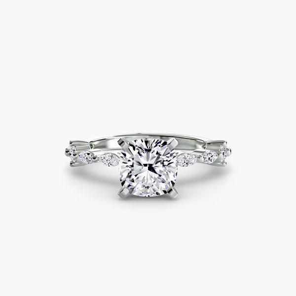Solitaire with Eternity Pavé