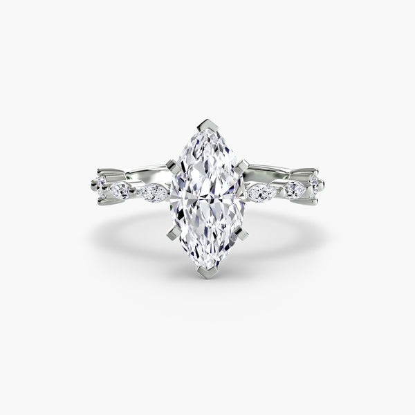 Solitaire with Eternity Pavé