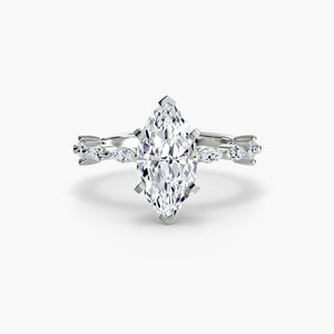 Solitaire with Eternity Pavé