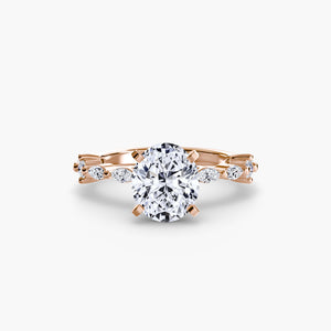 Solitaire with Eternity Pavé