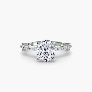 Solitaire with Eternity Pavé