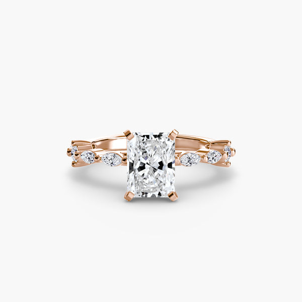 Solitaire with Eternity Pavé