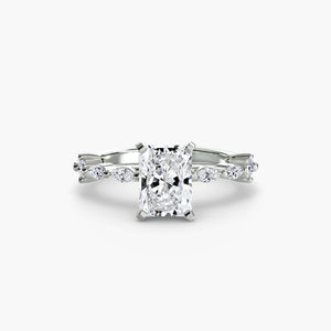 Solitaire with Eternity Pavé