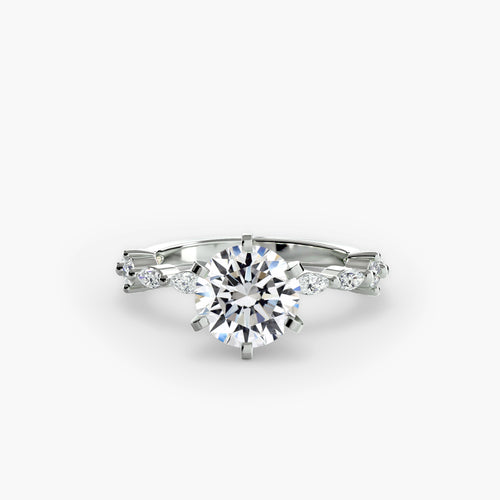 Solitaire with Eternity Pavé