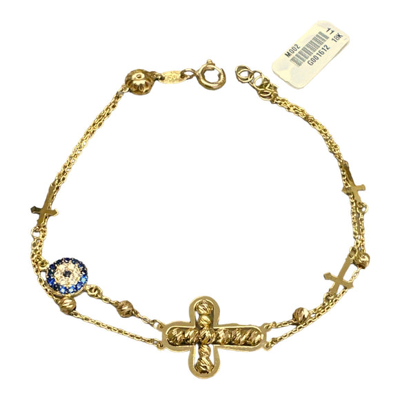 18K Yellow Gold Beads Bracelet