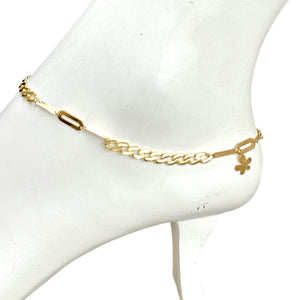 18K Solid Gold Cuban Paperclip CHAIN Anklet