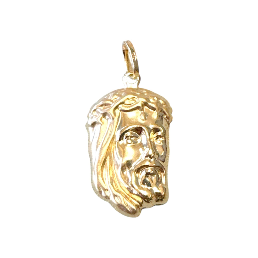 18K Gold Pendant  Jesus Face
