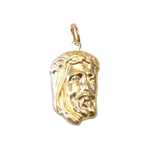 18K Gold Pendant  Jesus Face