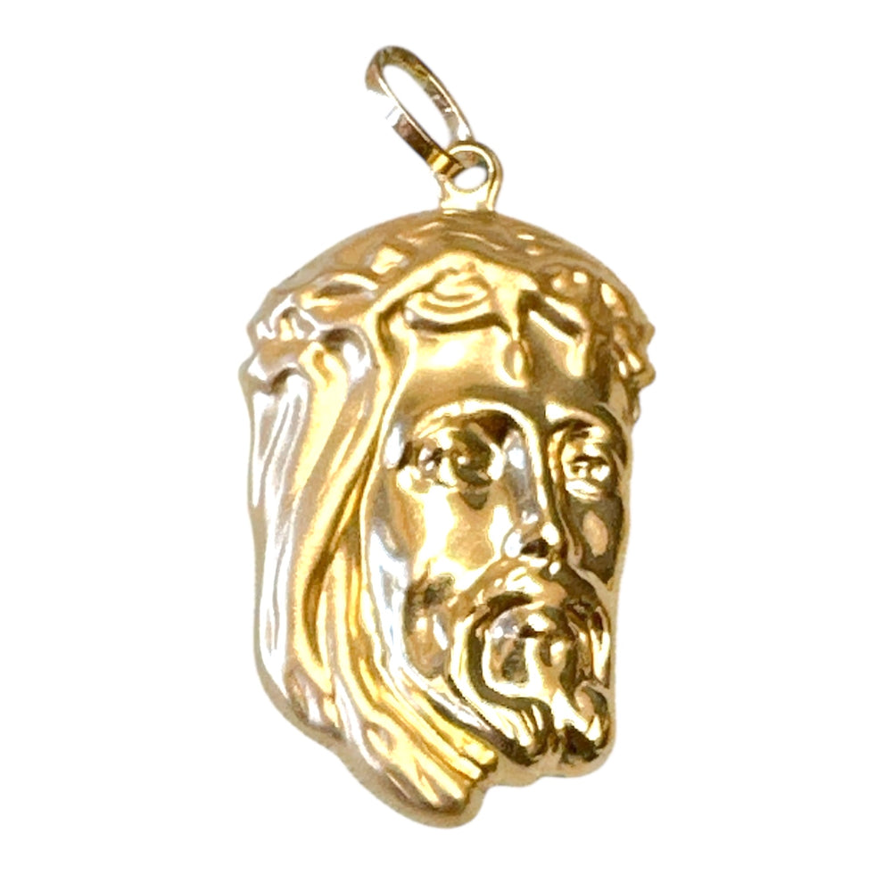 18K Gold Pendant  Jesus Face
