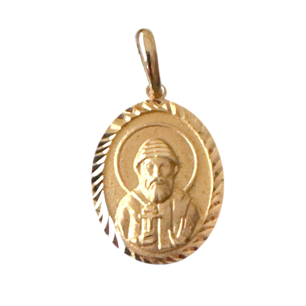 18K Gold Pendant St. Charbel Icon