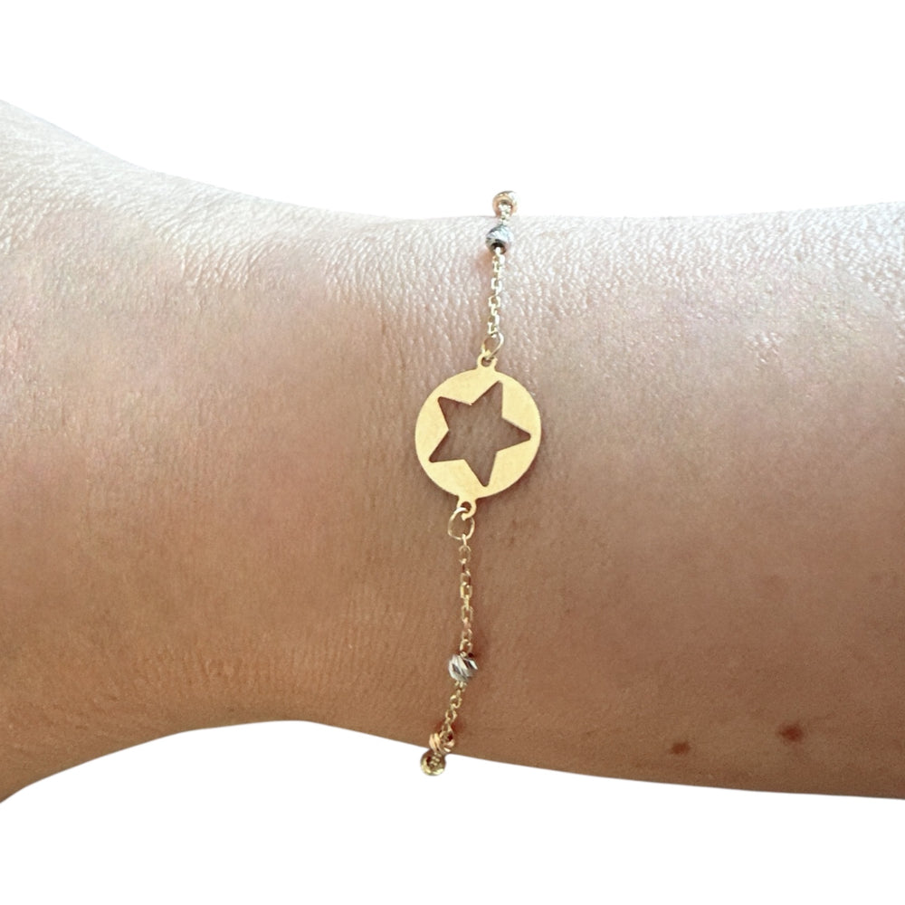 18K Gold Multicolor Chain Bracelet
