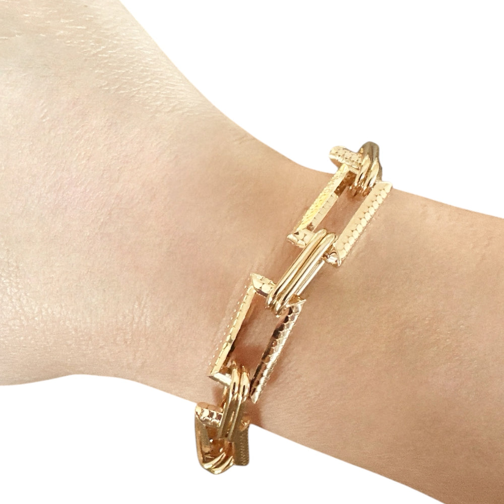 18K Gold Link Chain Bracelet