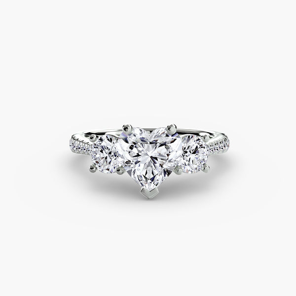 Three-Stone with Pavé Band