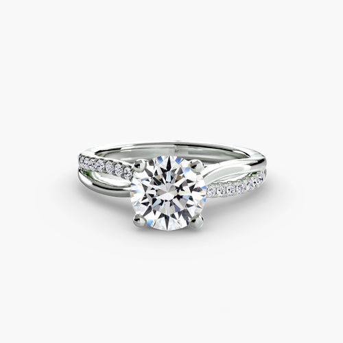 The Split Shank Pavé Solitaire
