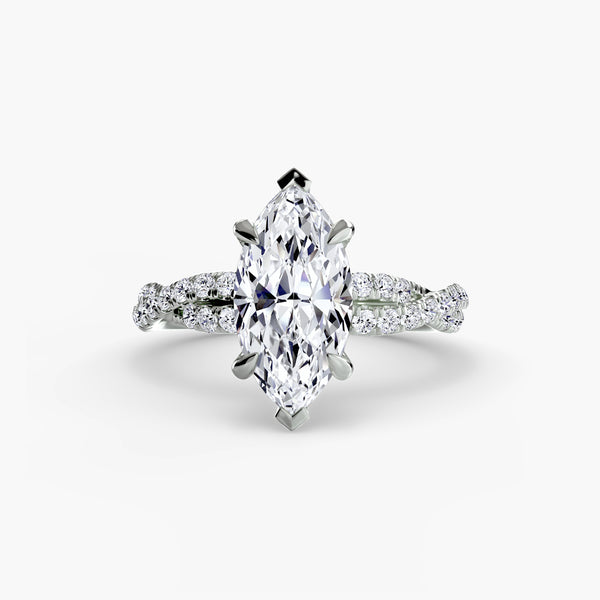 The Twisted Pavé Solitaire