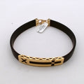 Men 18K Yellow Gold Rubber Bracelet
