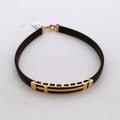 Men 18K Yellow Gold Rubber Bracelet