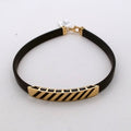 Men 18K Yellow Gold Rubber Bracelet