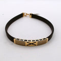 Men 18K Yellow Gold Rubber Bracelet