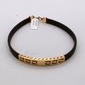 Men 18K Yellow Gold Rubber Bracelet