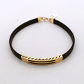 Men 18K Yellow Gold Rubber Bracelet
