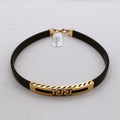 Men 18K Yellow Gold Rubber Bracelet