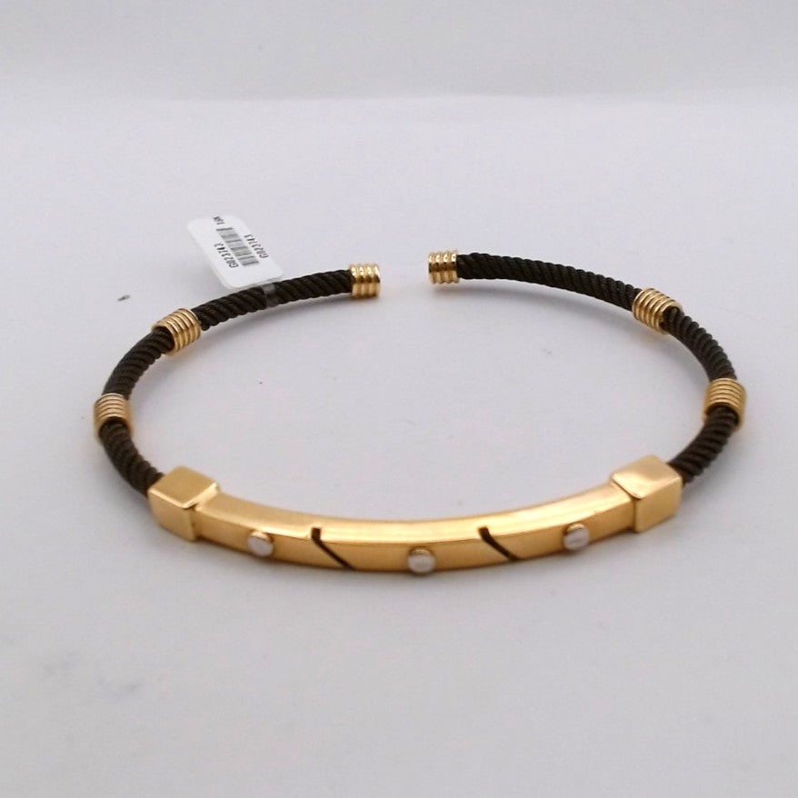 Men 18K Two Tone Gold Stainless Steel Bracelet