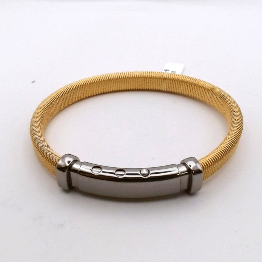 Men 18K Yellow Gold Black Rhodium Bracelet