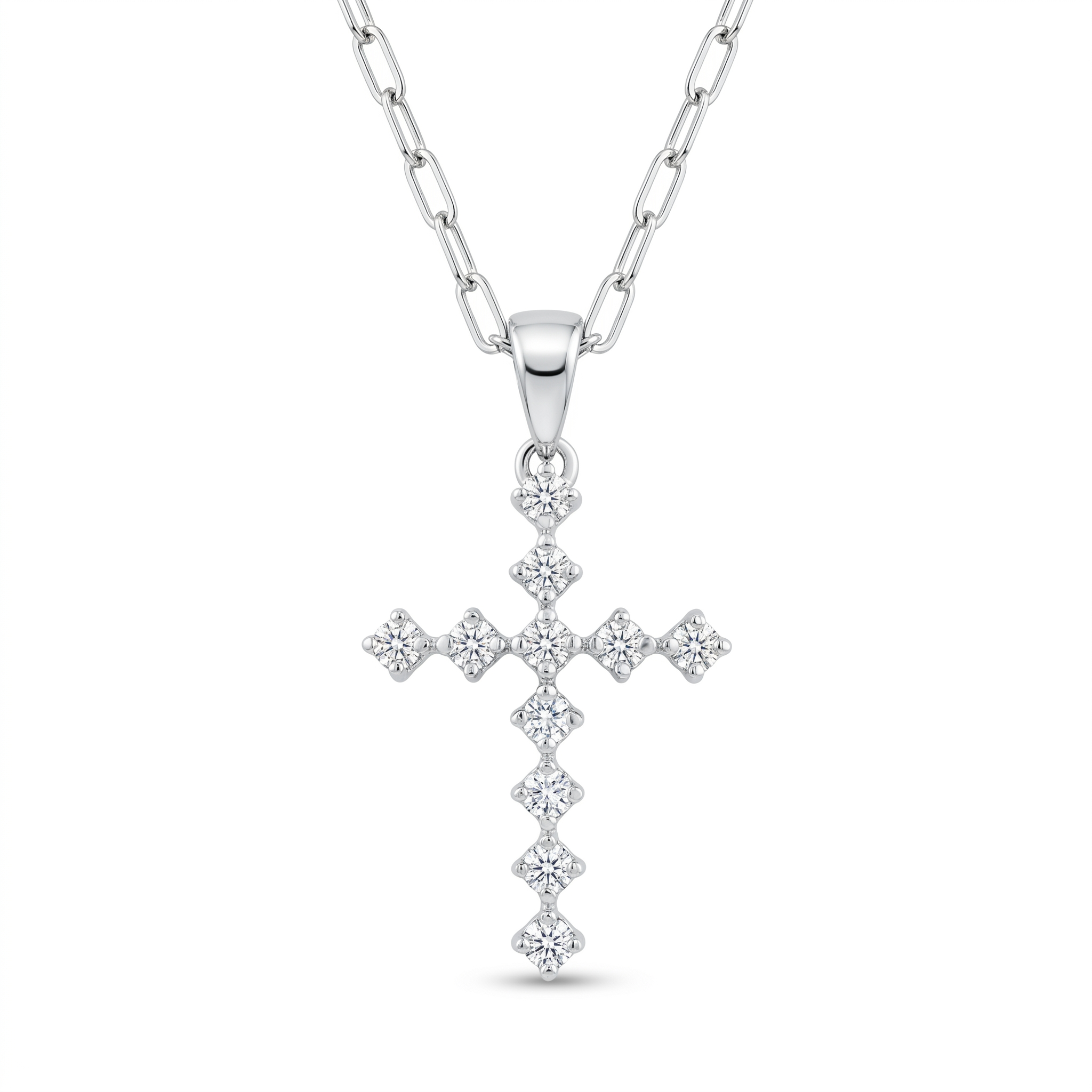 Diamond White Gold Cross Pendant