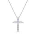 Diamond White Gold Cross Chain Necklace