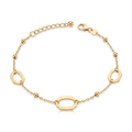 18K Yellow Gold Hexagon Chain Bracelet