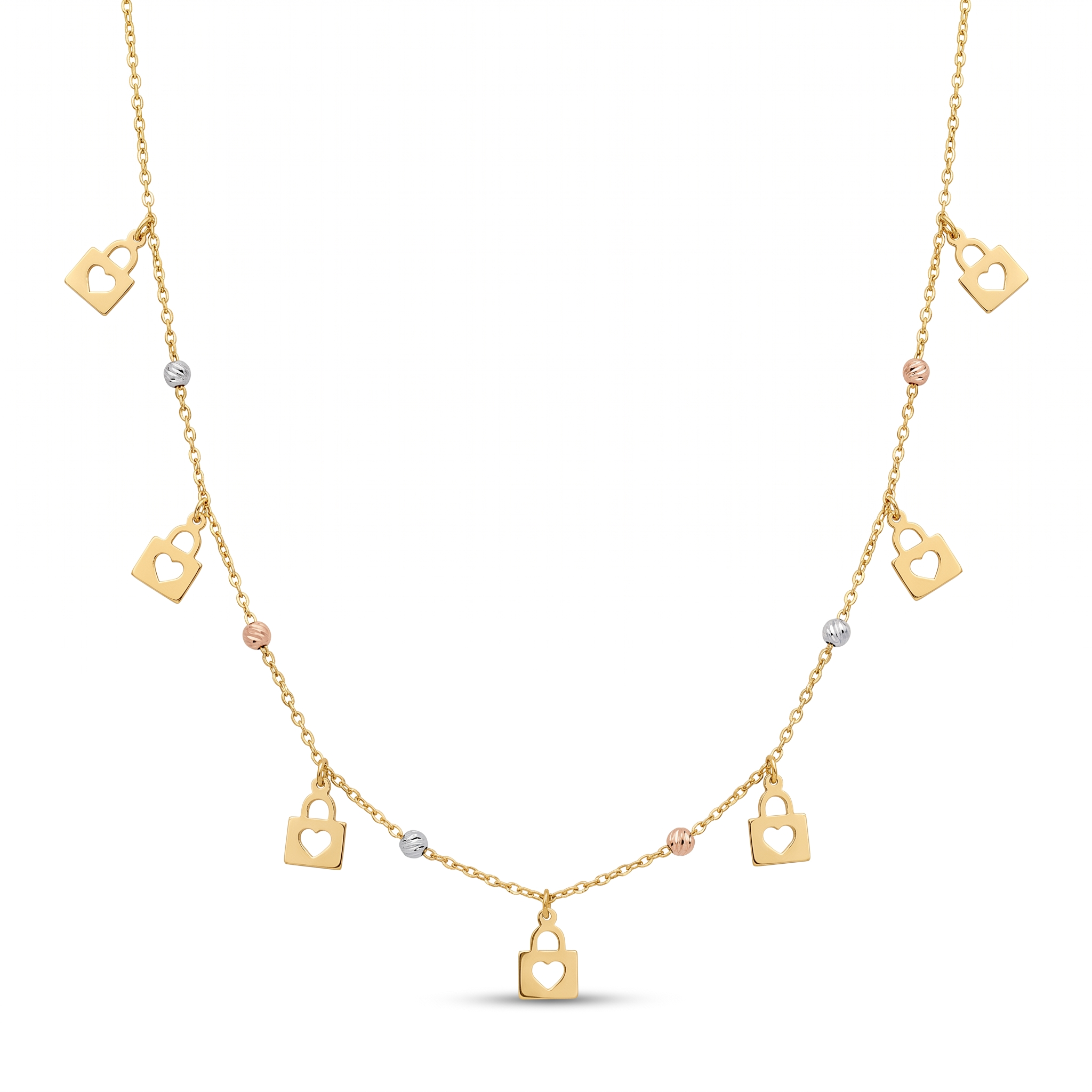 18K Multicolor Gold Necklace