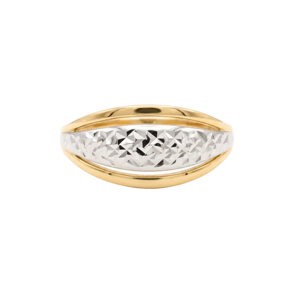 18K Two Tone Gold Ring