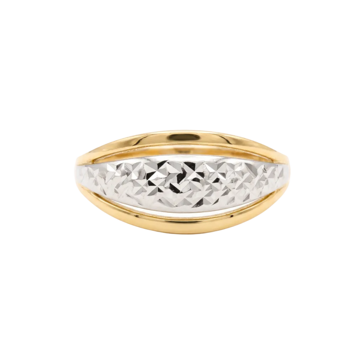 18K Two Tone Gold Ring