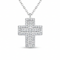 Diamond White Gold Cross Necklace