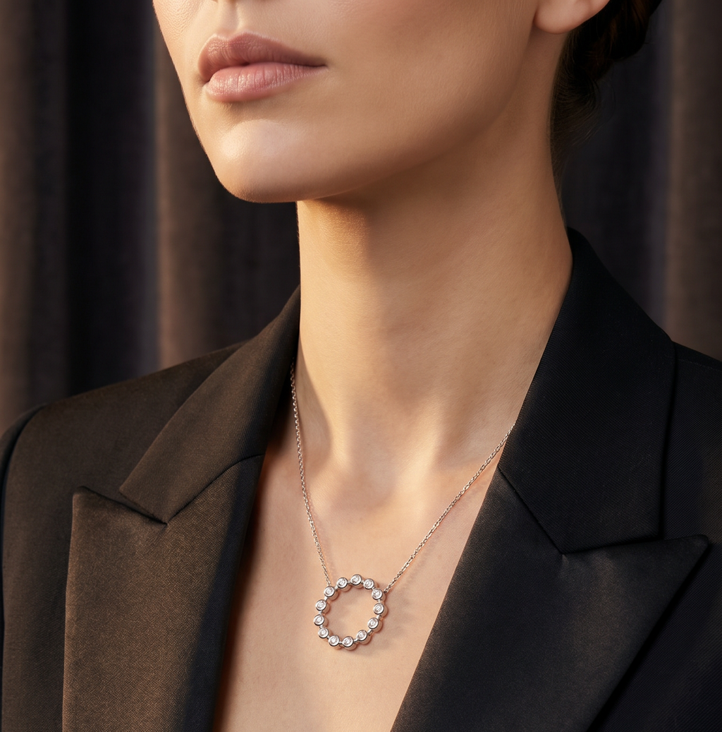 Diamond White Gold Necklace