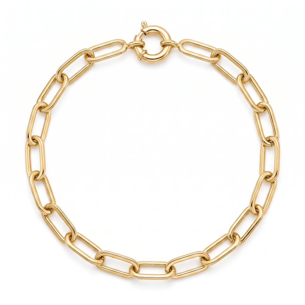 18K Yellow Gold Chain Bracelet