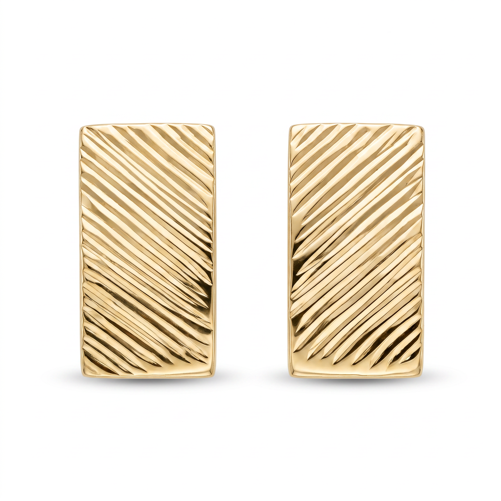 18K Yellow Gold Stud Earring